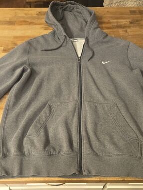 Nike Gray Full-Zip Hooded Performance Jacket